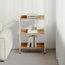 소프시스 스택 책장, 티크 + 화이트, 3단