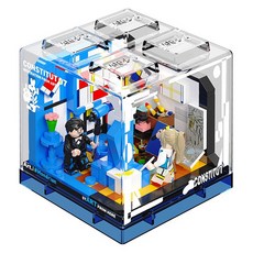 SEMBO BLOCK 森寶積木 大藝術家 BOX 結構藝術迷你積木, 藍色, 1套