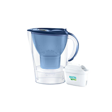 BRITA Marella 酷藍色濾水壺 2.4L 1入 自行安裝, Marella 酷藍色, 藍色