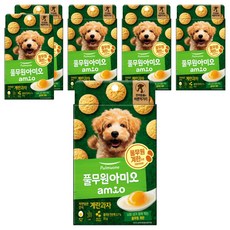 풀무원아미오 강아지 자연담은 건조간식, 계란맛, 50g, 6개