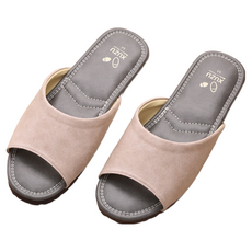 XUZU 舒筑 優雅歐風室內皮拖鞋, 台灣製造, 防潑水, 親膚舒適, 靜音防滑, PVC/EVA材質, 粉色/藍色/米色, S/M/L/XL號, M(25cm), 1雙