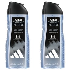 adidas 愛迪達 男性三合一潔顏洗髮沐浴露 超越活力, 400ml, 2瓶