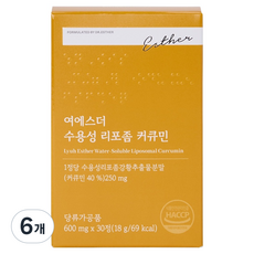 에스더포뮬러 여에스더 수용성 리포좀 커큐민 18g, 6개, 30정