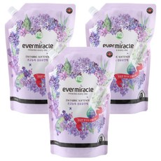 ever miracle EM 超濃縮衣物柔軟精 丁香花綻放香氛 補充包, 800ml, 3個