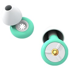 Locus 第三代8層隔音濾網耳塞 矽膠睡眠耳塞 白色+綠色+白色, 1套, 2入