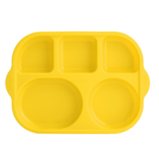sillymann 孩童鉑金矽膠分格餐盤 WSB263, 檸檬黃, 單品, 1入