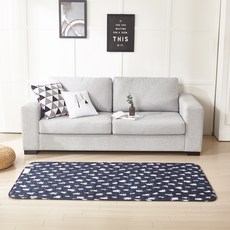 THEANN EMF防滑電熱毯, 海軍藍(樹木), 中(100 x 180cm)