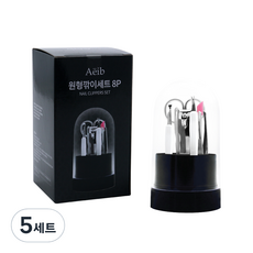 Aibe 圓形削皮刀8件組, 5套, 黑色