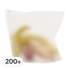 아이엔피 무지 슬라이드 타공 지퍼백 유백 반투명 30호 30 x 40 cm, 1개, 200개