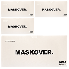 MASKOVER MF KF94 防沙塵口罩 (附掛勾), 50片, 4盒, 白色