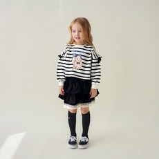 MARI N MORI 兒童兔子荷葉邊褲裝套裝