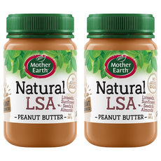 Mother Earth 紐西蘭 天然LSA花生醬 亞麻籽 葵花籽 杏仁 無添加糖, 380g, 2罐