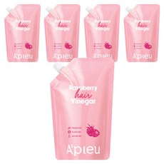 어퓨 라즈베리 헤어 식초 리필용 라즈베리향, 400ml, 5개