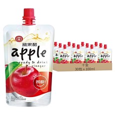 十全 蘋果醋飲料, 100ml, 30包