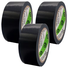 Shin Hung 棉質膠帶 黑色 48mm x 15m, 3個