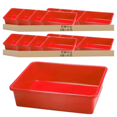 百貨King 285密林 置物籃 收納籃 8個, 23 x 18.5 x 7.5cm, 紅色, 2組