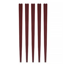 PLUS PERFECT 理想 品味六角合金筷, 5雙筷子, 1組, 咖啡色