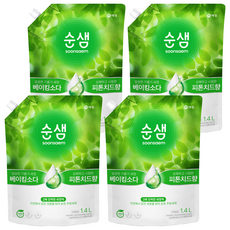 Soonsaem 小蘇打芬多精補充裝洗滌劑, 1.4L, 4個