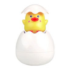 OhBabyLaugh 洗澡玩具 噴水蛋, 黃色小鴨, 1個