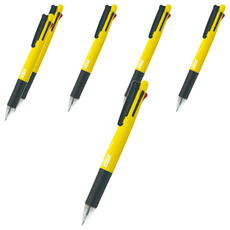 ZEBRA 斑馬牌 Clip-on Multi 螢光4色原子筆 0.7mm + 0.5mm 自動鉛筆組, 6套, 螢光黃