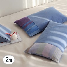 ORIGO 雪酪純棉蕎麥枕, 2個, 檸檬薰衣草 淺藍色