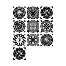 地中海瓷磚造型貼紙 HZ006-S 10入, 10套