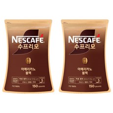 네스카페 수프리모 아메리카노 블랙 파우치, 150g, 1개입, 2개