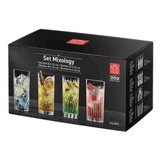 RCR 크리스탈라인 하이볼잔 기프트 4종 세트 350ml, 1세트