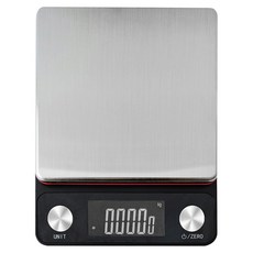 防水不鏽鋼電子秤, 5000g, 銀色 + 黑色, CAES0032A