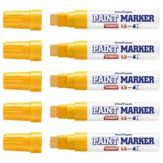 munhwA 巨無霸油漆麥克筆 黃色 15mm, 1 種顏色, 5個
