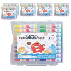 SKB文明 胖福星球可水洗彩色筆 36色套裝, CW-260, 6盒