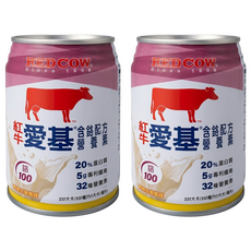 RED COW 紅牛 愛基 含鉻營養液 熱帶水果, 237ml, 2罐