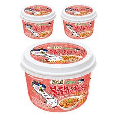 Buldak 碗裝粉紅醬火辣雞肉風味鐵板炒寬冬粉 169.4g, 3入