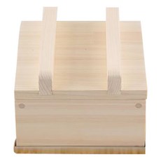 多功能方形扁柏木製蒸籠, 1 人 (180 x 180 x 90 毫米), 1個