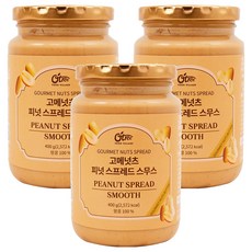 오트리 고메넛츠 피넛 스프레드 스무스, 400g, 3개