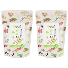 元氣家 香蕉脆片 嚴選新鮮香蕉製成 美味 無添加色素、防腐劑、人工香料 100g, 2包