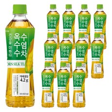 롯데칠성음료 더하다 옥수수수염차 PLUS, 500ml, 12개