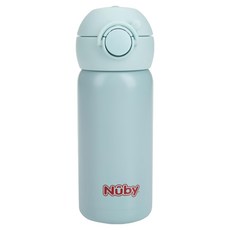 Nuby 不鏽鋼真空直飲杯 抗刮款, 文青藍, 300ml, 1個
