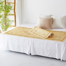 La Pomme 特級滾邊麻將涼蓆 2入, 竹