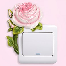 卡馬努 3D花朵開關貼紙 裝飾 玫瑰, 混合顏色