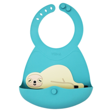 VIIDA JOY Series 便攜式矽膠圍兜, 索倫樹懶, 1件, 1個