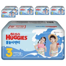 하기스 NEW 물놀이팬티 팬티형 수영장 기저귀 유아용, 72매, 3단계