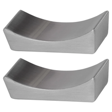 PUSH 餐具 304不鏽鋼筷子托 5.8CM*底徑5.2CM*寬1.7CM*高2CM 2入組, 銀色, 1組