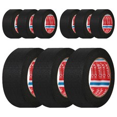 iQIHAN DADA 遮蔽紙膠帶 30mm x 15m, 黑色, 9個