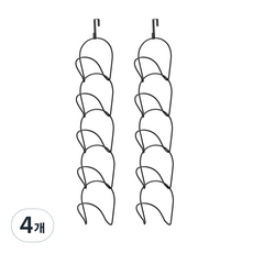 comet 家用帽子收納掛勾掛架, 黑色, 4個