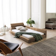 젠티스 저상형 스퀘어 헤드업 침대 패밀리 모카 슈퍼싱글 + 매트리스 S3 방문설치