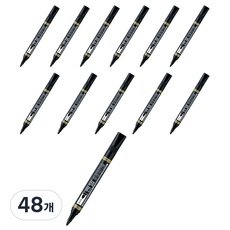 Pentel 飛龍文具 油性馬克筆 N850 圓頭, 黑色, 48個