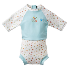 Splash About Happy Nappy Sunsuit 抗UV連身版游泳尿布褲 森林小橡果 2~3歲, XL, 1件