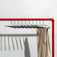 MAWA 防滑衣架 KH1 單層褲架, 黑色, 10個