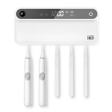 아이이피 UVC 스마트 무선 자동 칫솔살균기, i200, 화이트